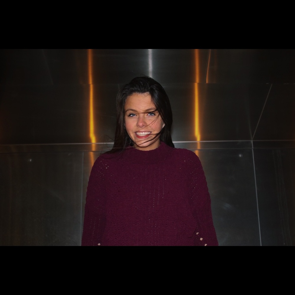 Burgundy mock neck sweater